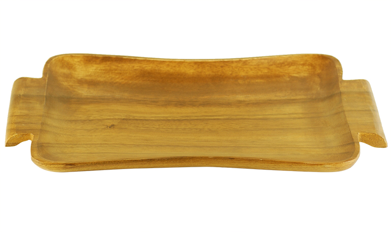 Поднос деревянный из тропической акации "Ретро" 37,5х22,5х2,5 см от OrientalWay в разделе вазы, конфетницы, салатницы от магазина Первый Деревянный