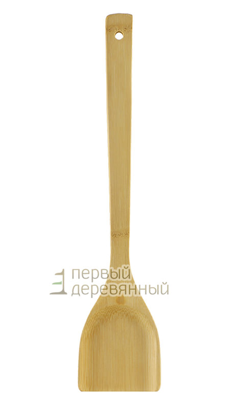 Лопатка длинная из бамбука с изогнутой ручкой 35 см в разделе лопатки от магазина Первый Деревянный