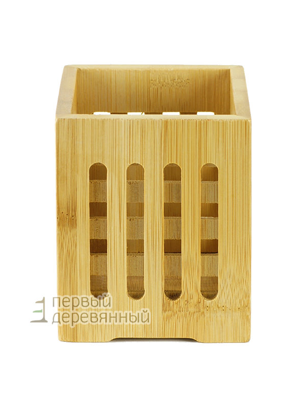 Баночка для кухонных лопаток из бамбука в разделе лопатки от магазина Первый Деревянный